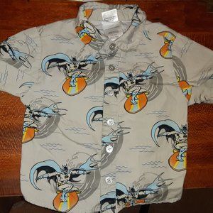 Infant SS collared shirt, Batman, gray, 12M